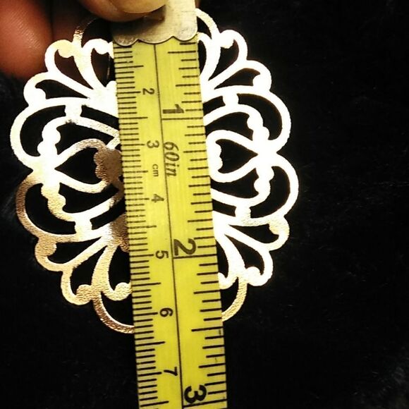 Filigree rose gold earrings - Picture 5 of 6